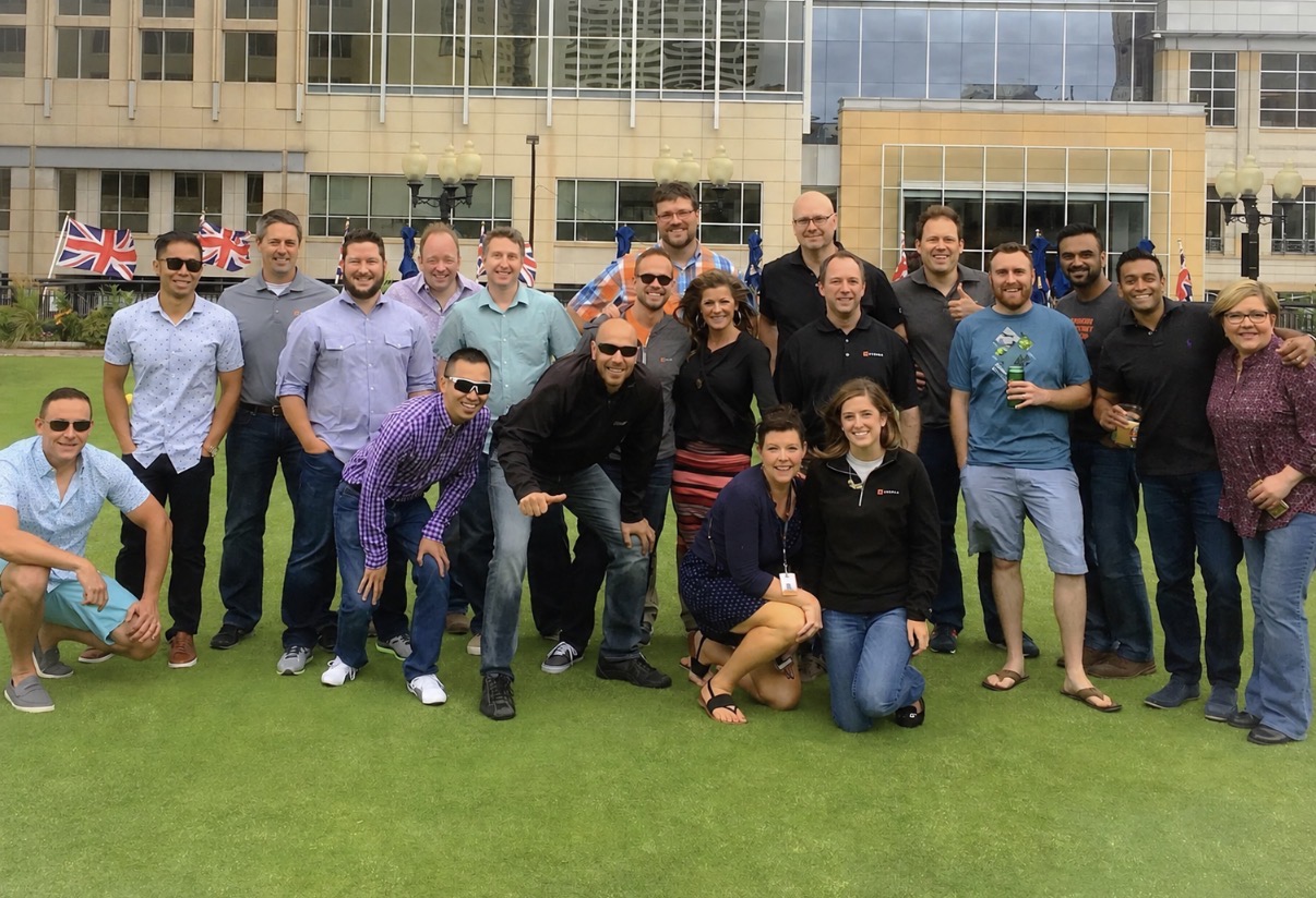 Dave Hirschbein with colleagues at a leadership event