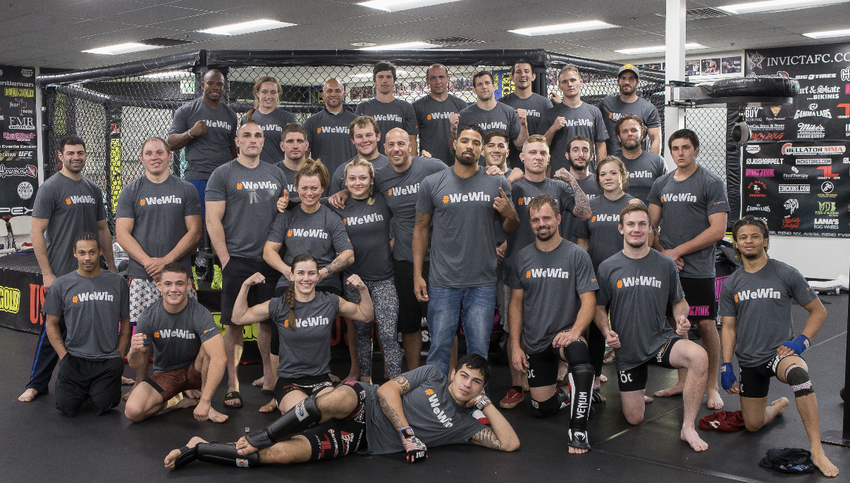Dave Hirschbein with his MMA team